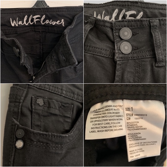 Wallflower Luscious Curvy Insta Stretch Skinny Jeans | Black | Size 1 | NWOT - Picture 2 of 4